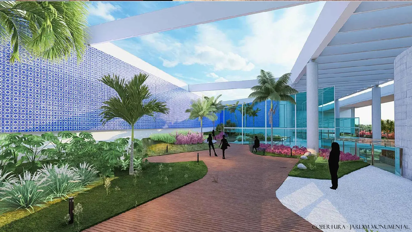 Espaço arquitetônico e paisagístico do Museu da Bíblia